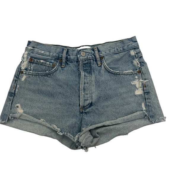 Agolde Denim Distressed Women Shorts Size 26 - Picture 1 of 3